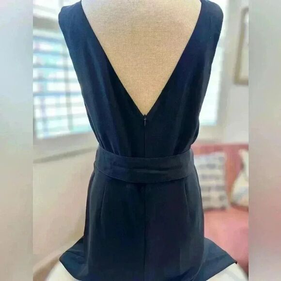 123 Paris bod conscious jumpsuit with bronze inlay. Side pockets, deep V back. - Picture 6 of 9